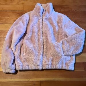 Pink fur coat, Rachel Parcell Size: L